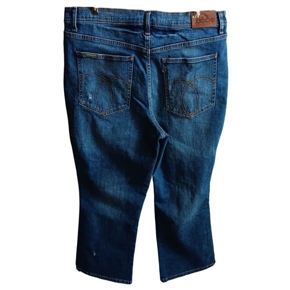 NWOT Jordache Vintage Womens Demi High Rise Crop Boot Cut Med Wash Jeans Sz 32 - Picture 1 of 4